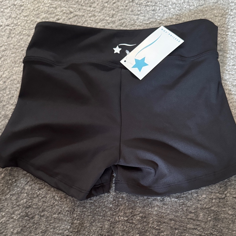 Girls' XL Black Destira High Waisted performance shorts - Picture 3 of 4